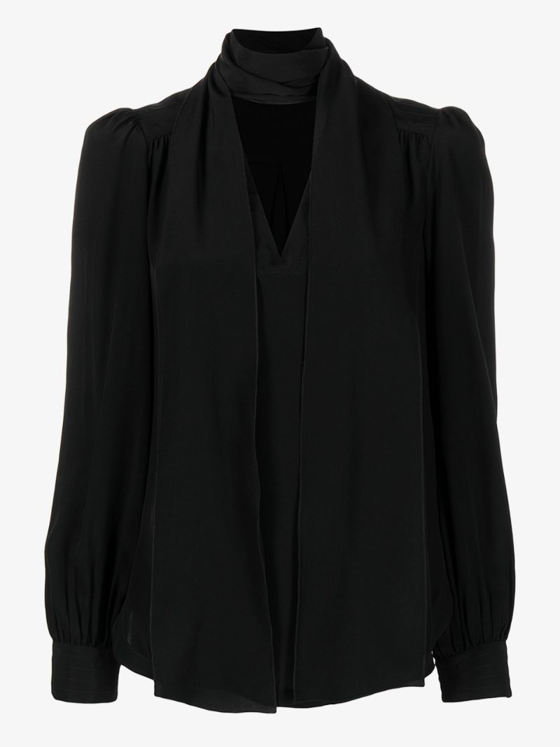 Pussy-bow Silk Blouse