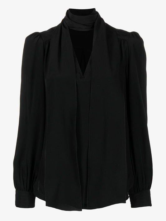 Pussy-bow Silk Blouse