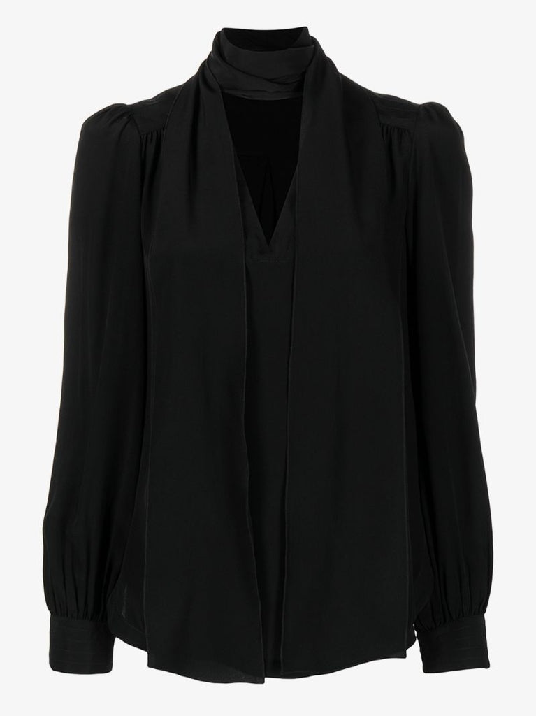 Pussy-bow Silk Blouse