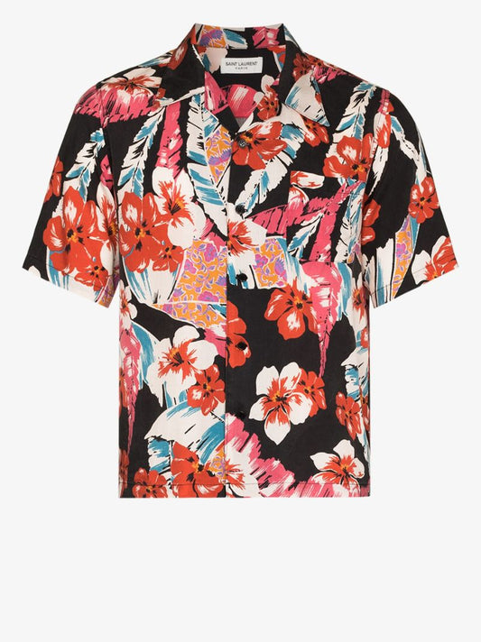 Hawaiian Print Short-sleeve Shirt