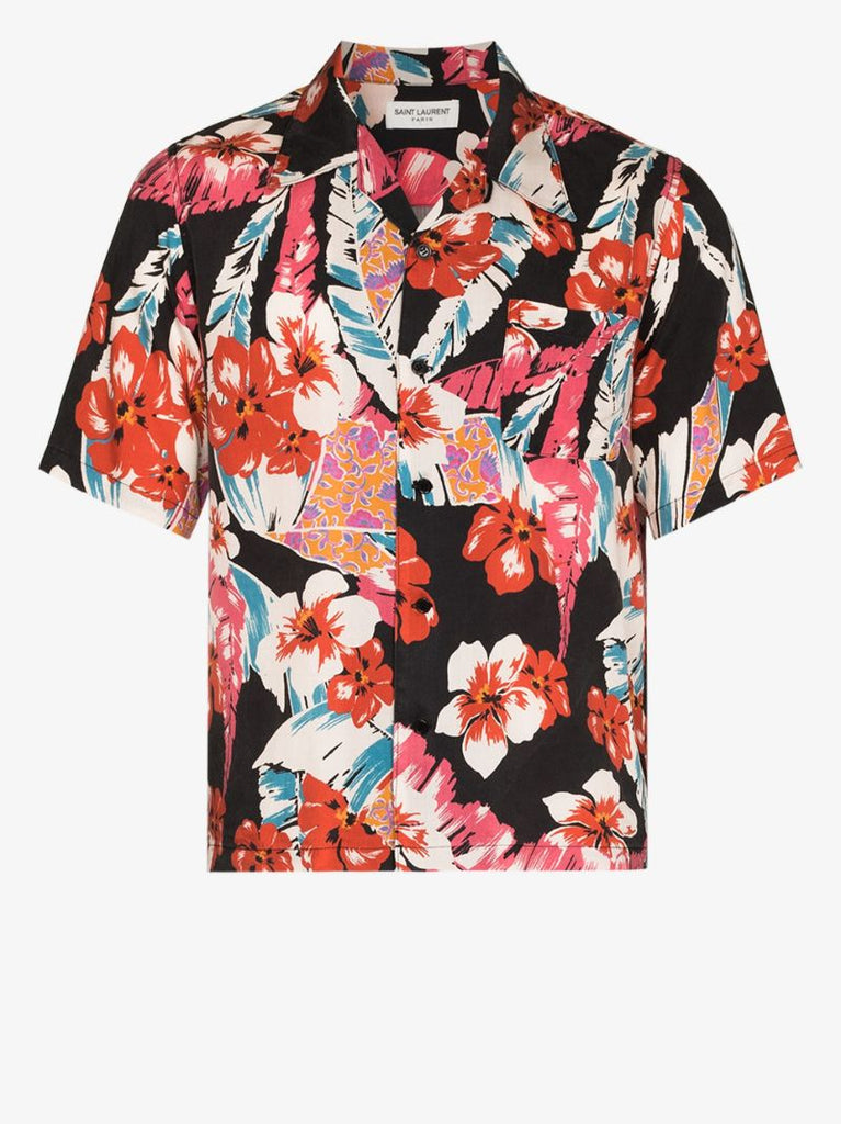 Hawaiian Print Short-sleeve Shirt
