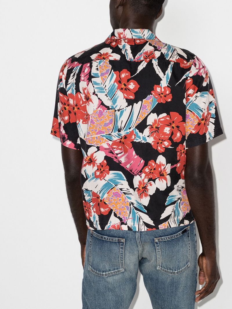 Hawaiian Print Short-sleeve Shirt