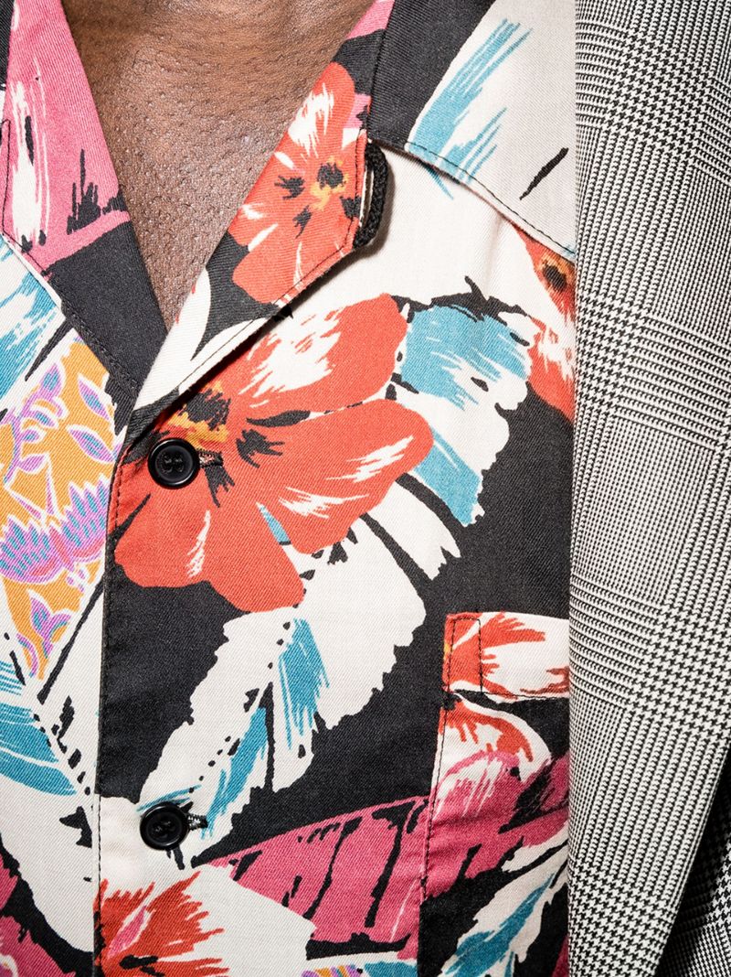 Hawaiian Print Short-sleeve Shirt