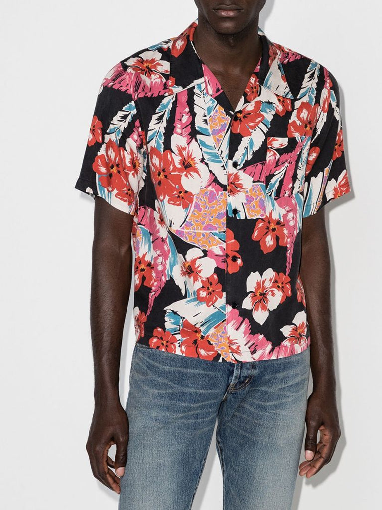Hawaiian Print Short-sleeve Shirt