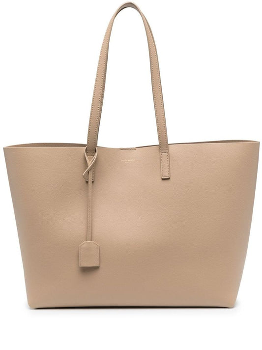 Neutral Shopping Leather Tote Bag