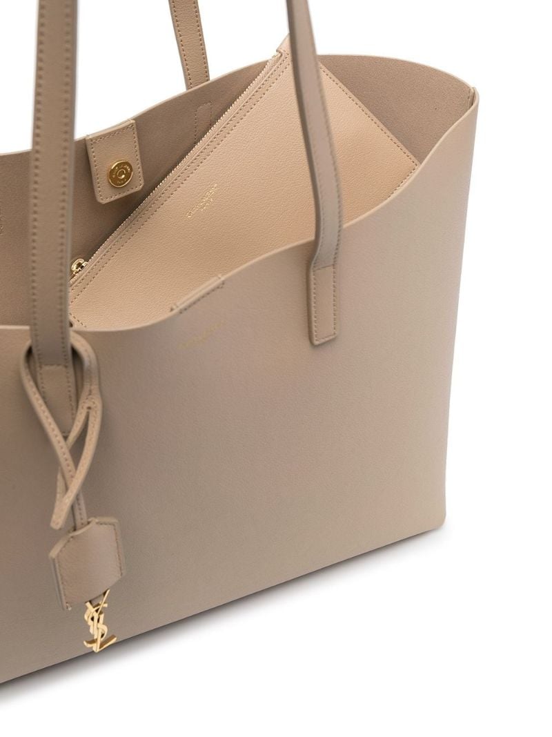 Neutral Shopping Leather Tote Bag