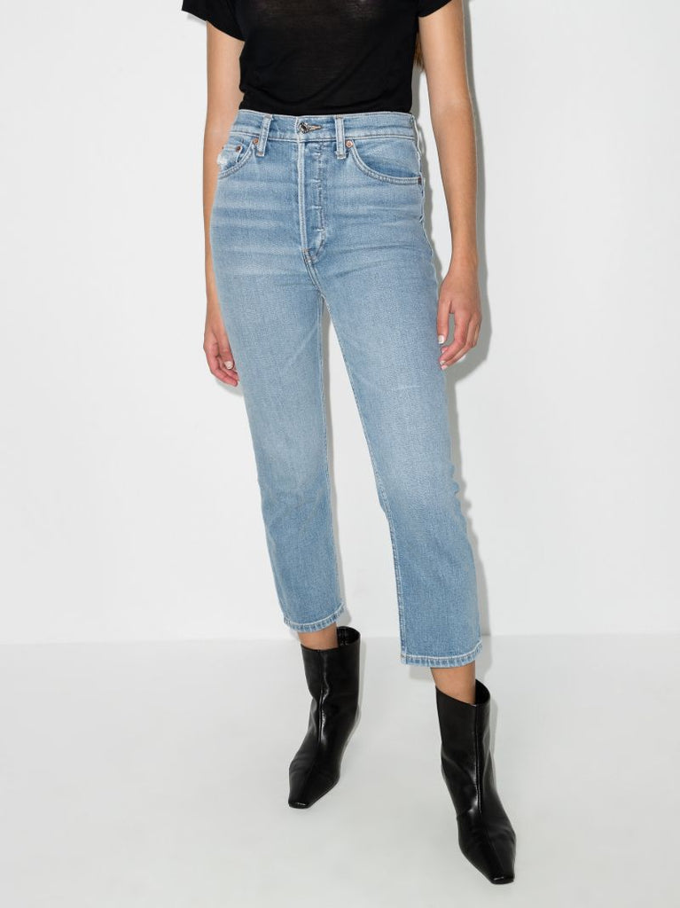 '90s High-rise Cropped Jeans