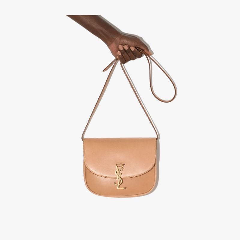 Brown Kaia Medium Leather Shoulder Bag