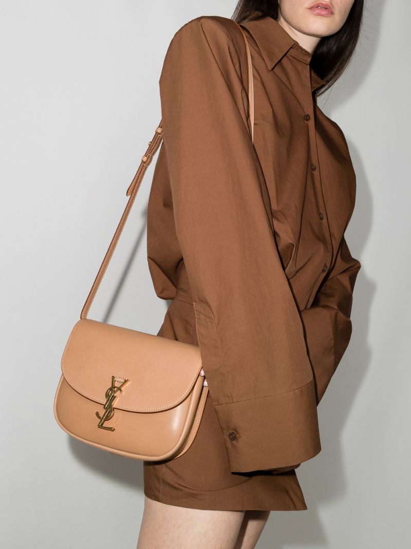 Brown Kaia Medium Leather Shoulder Bag