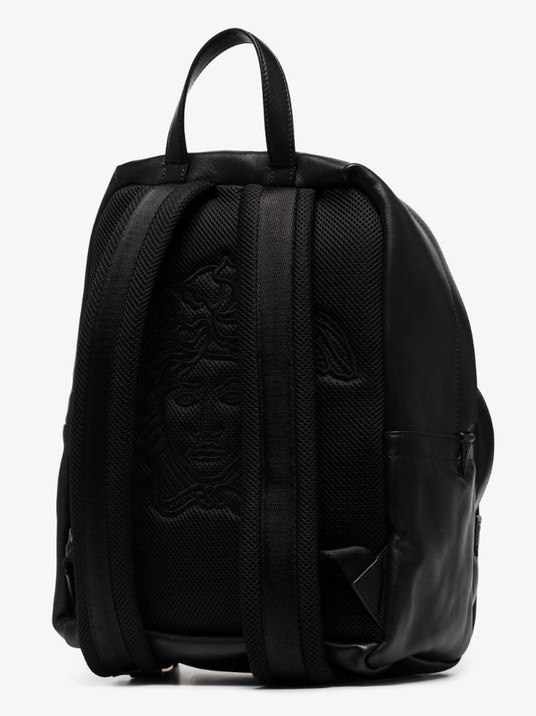 Black Medusa Leather Backpack