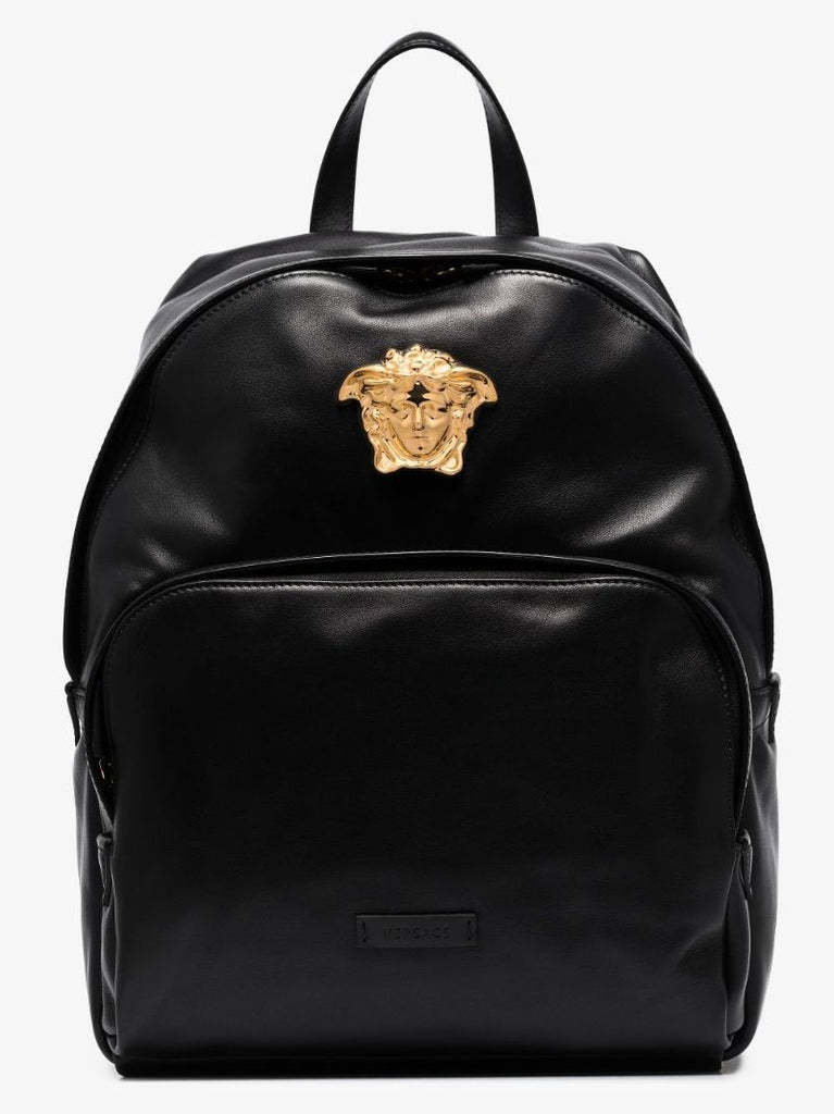 Black Medusa Leather Backpack