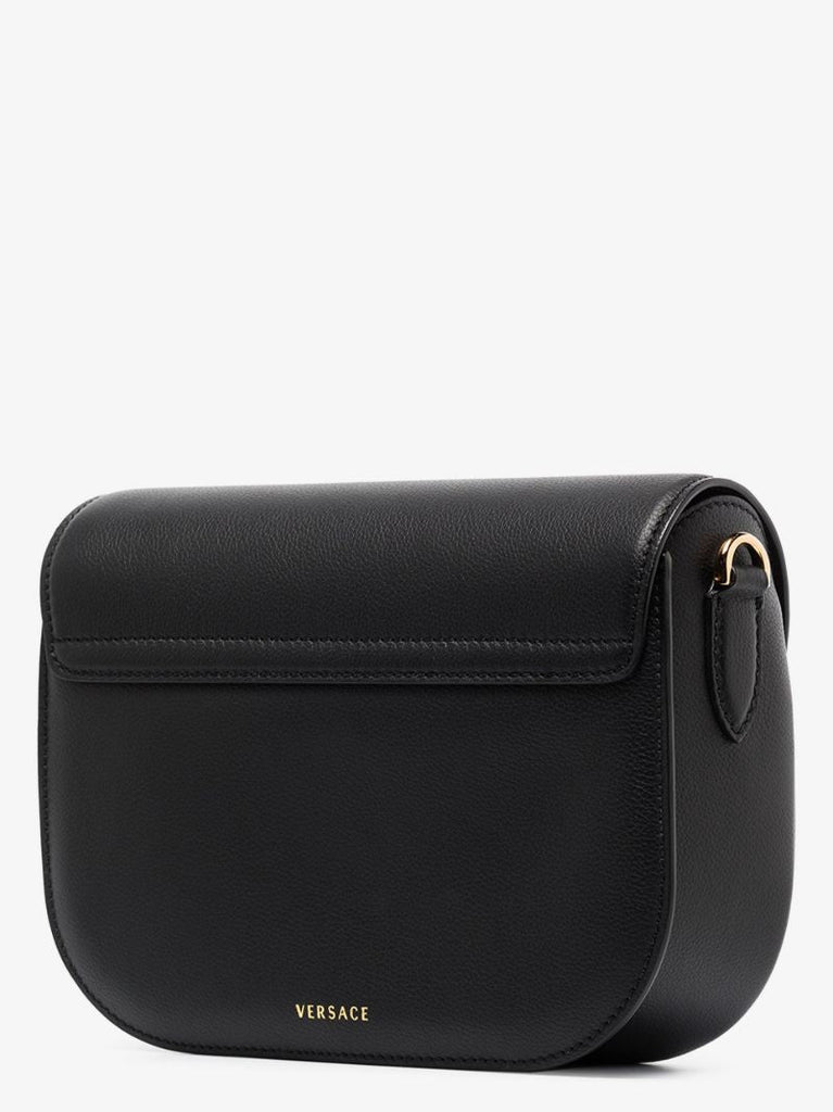 Black La Medusa Leather Shoulder Bag