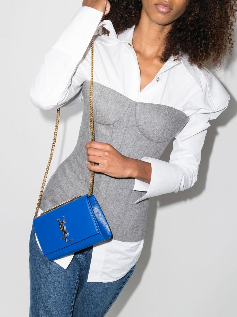 Blue Kate Small Leather Shoulder Bag