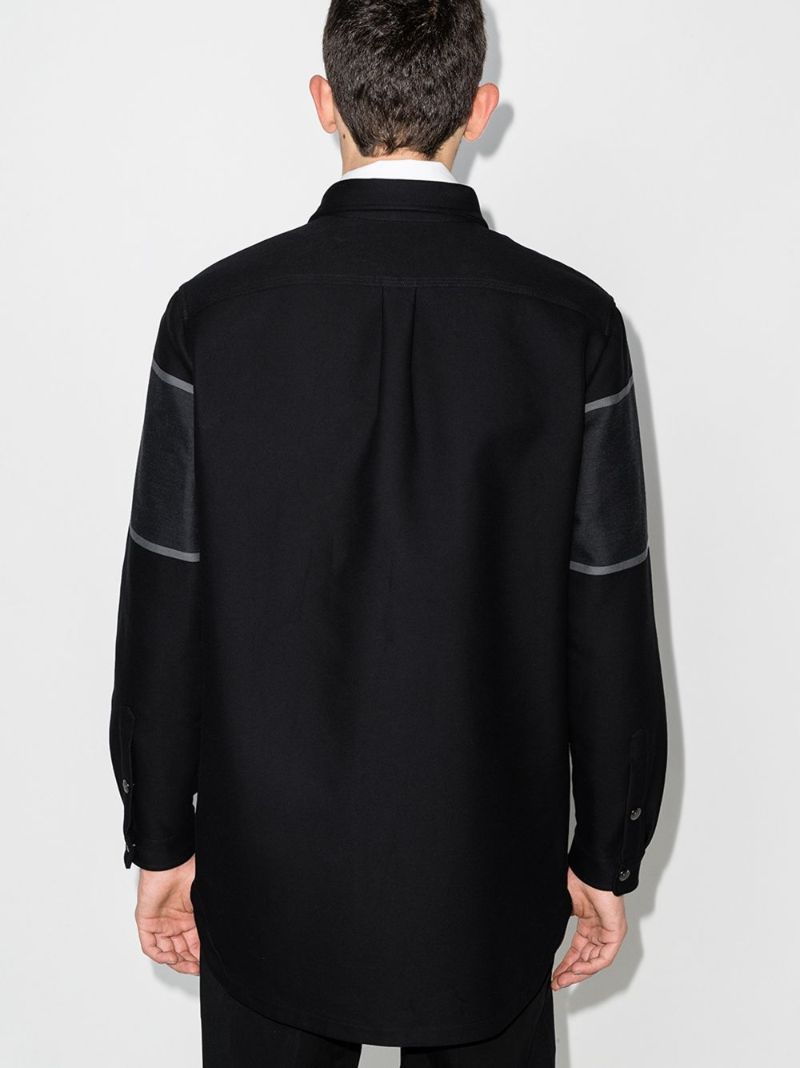 V-valentino Intarsia Shirt Jacket
