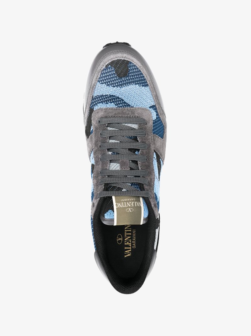 Grey Rockrunner Camouflage Low Top Sneakers
