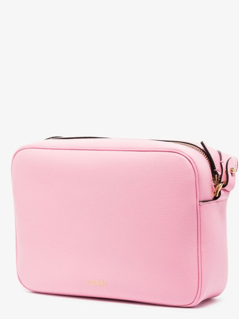 Pink La Medusa Leather Cross Body Bag