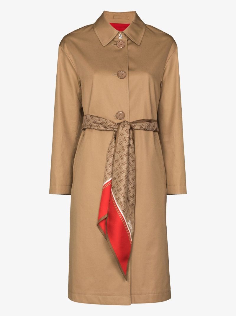 Scarf Belt Trench Coat