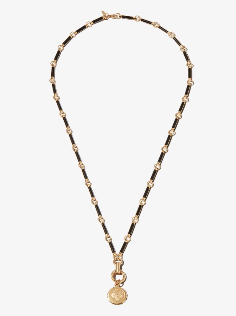18k Yellow Gold Strength Onyx Element Chain Diamond Necklace