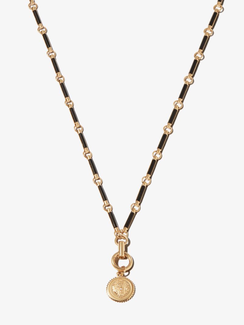 18k Yellow Gold Strength Onyx Element Chain Diamond Necklace