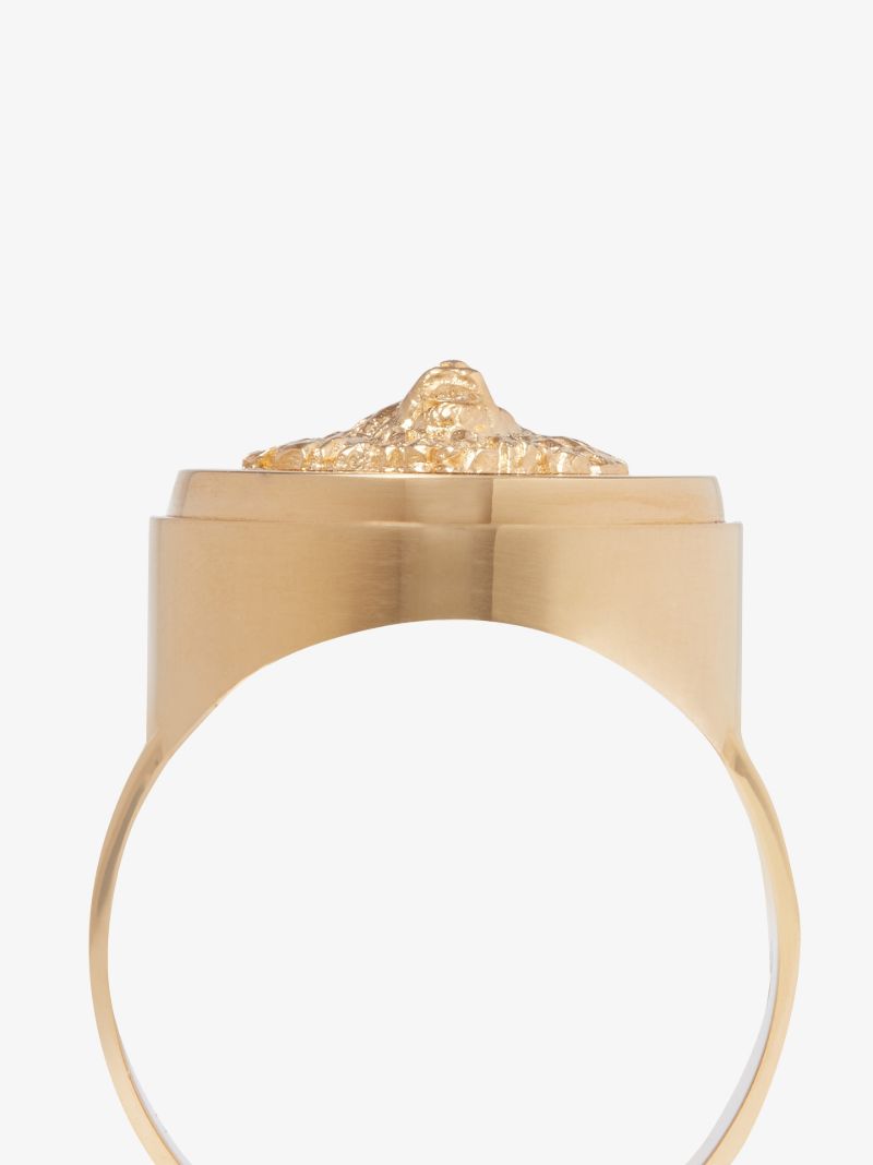 18k Yellow Gold Strength Diamond Signet Ring