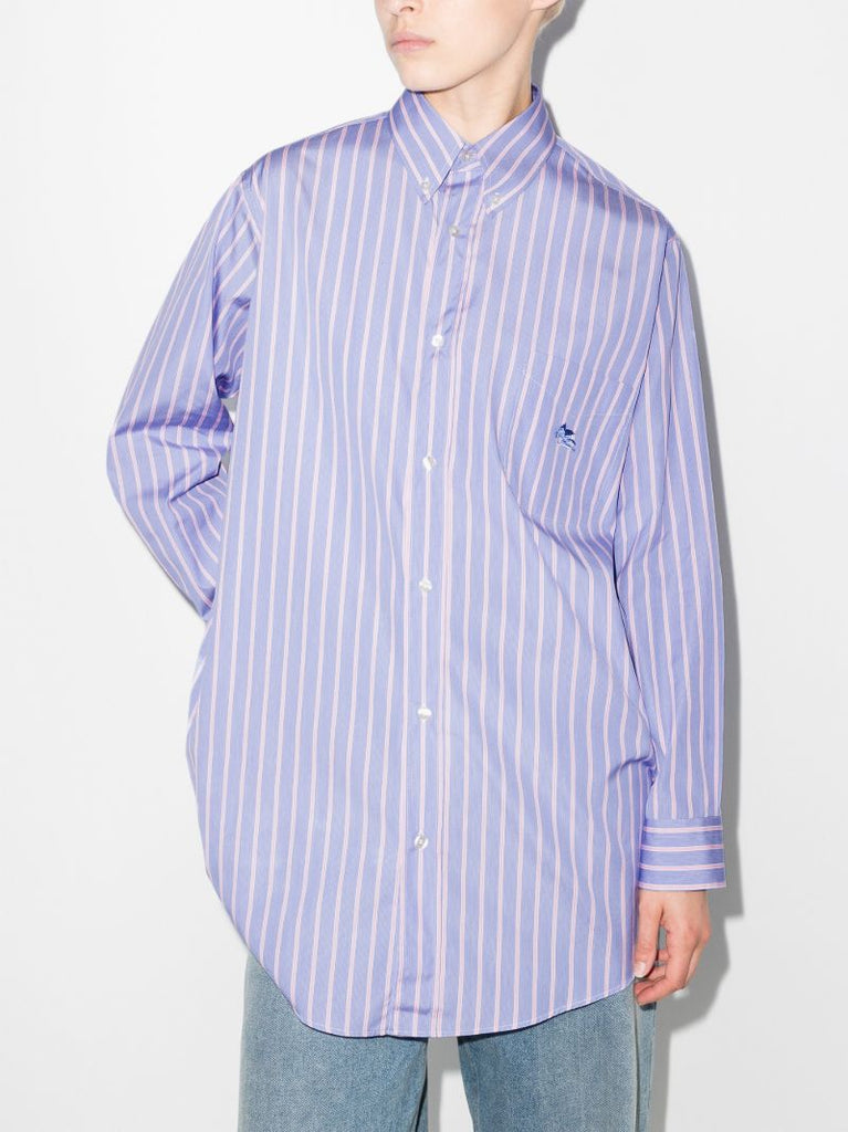 Oversized Striped Cotton Shirt