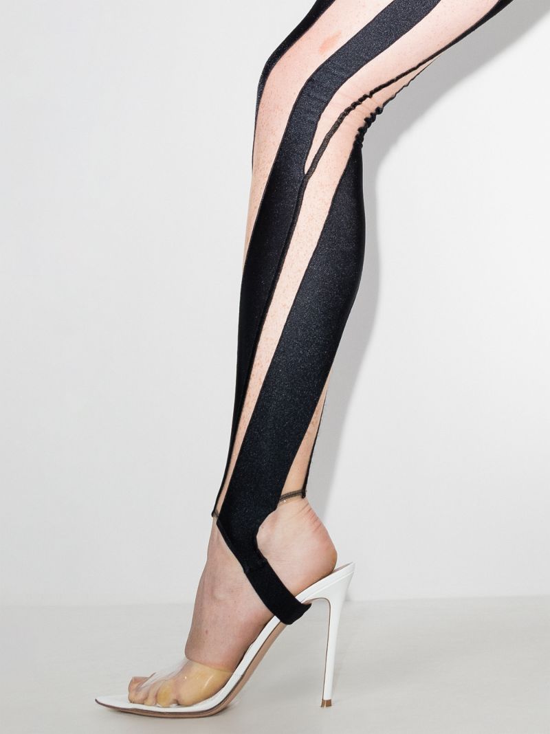 Panelled Mesh Stirrup Leggings