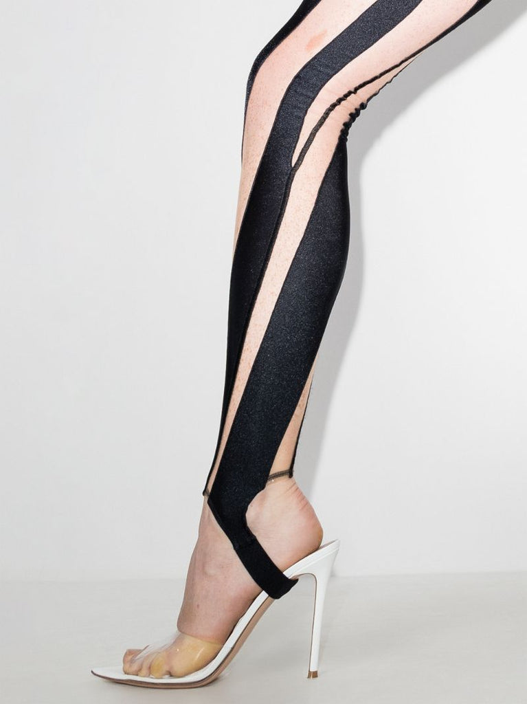 Panelled Mesh Stirrup Leggings