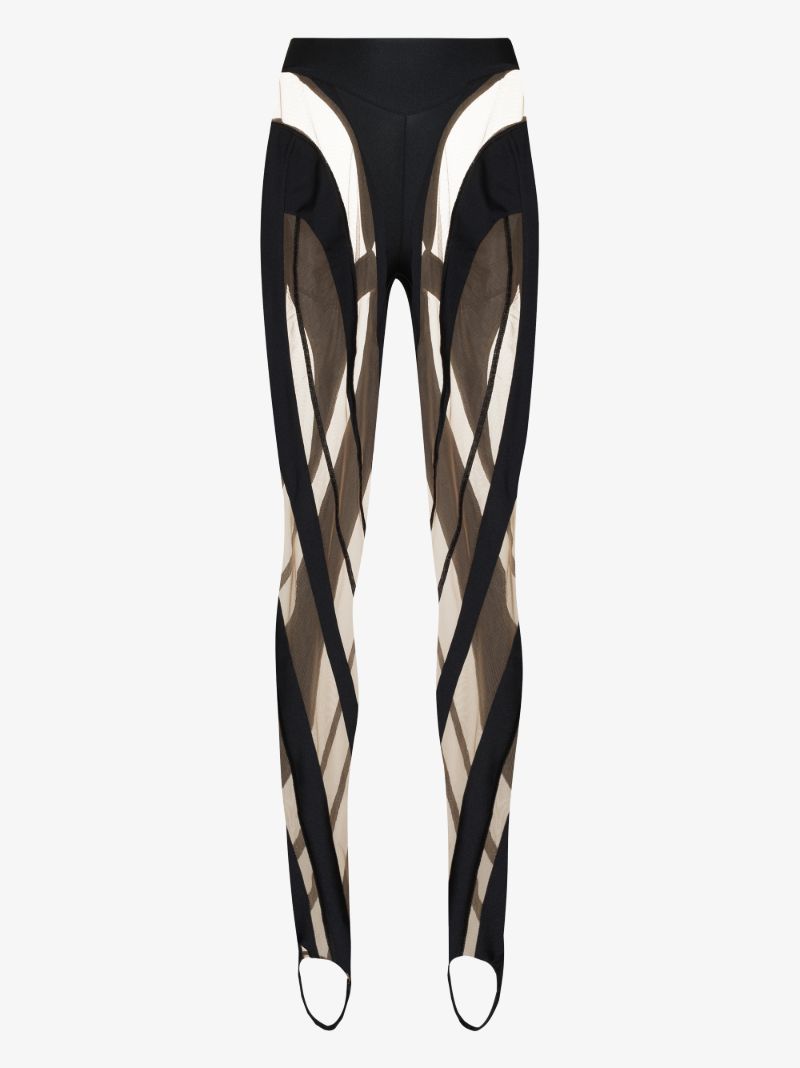 Panelled Mesh Stirrup Leggings
