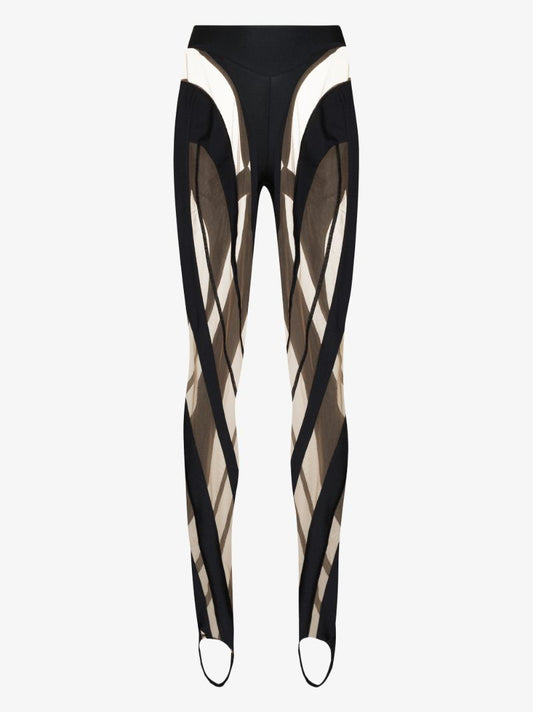 Panelled Mesh Stirrup Leggings