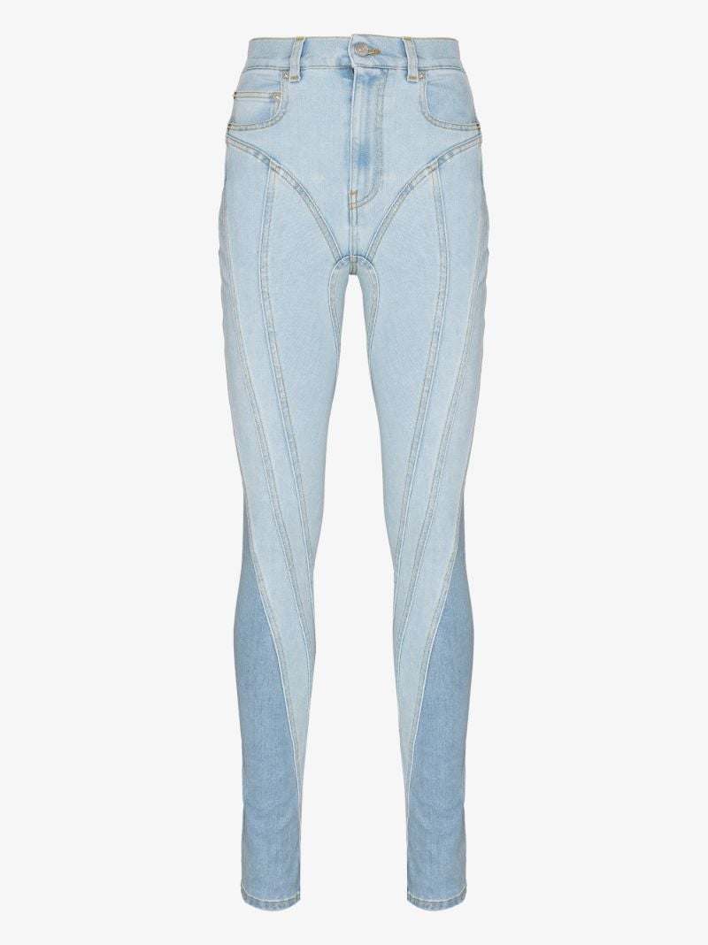 Panelled High Waist Skinny Jeans