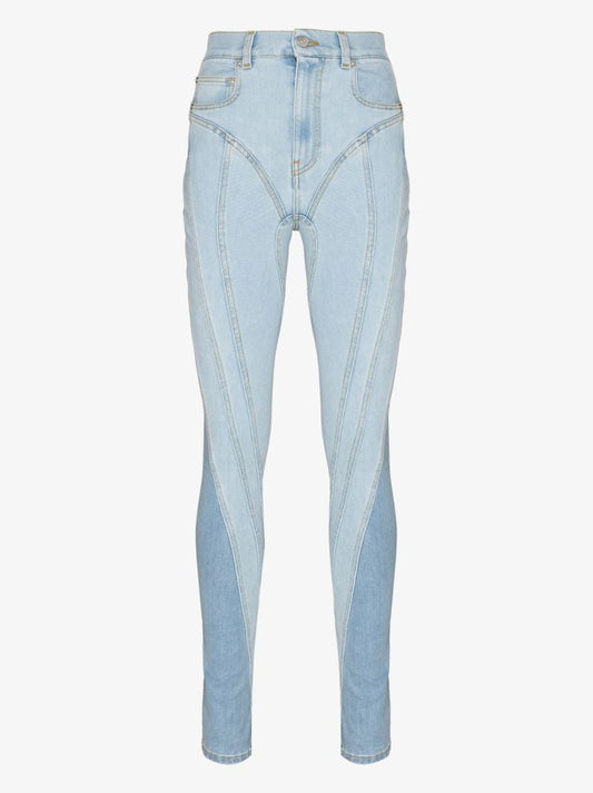 Panelled High Waist Skinny Jeans