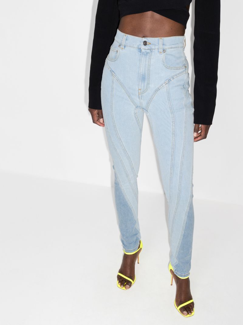 Panelled High Waist Skinny Jeans