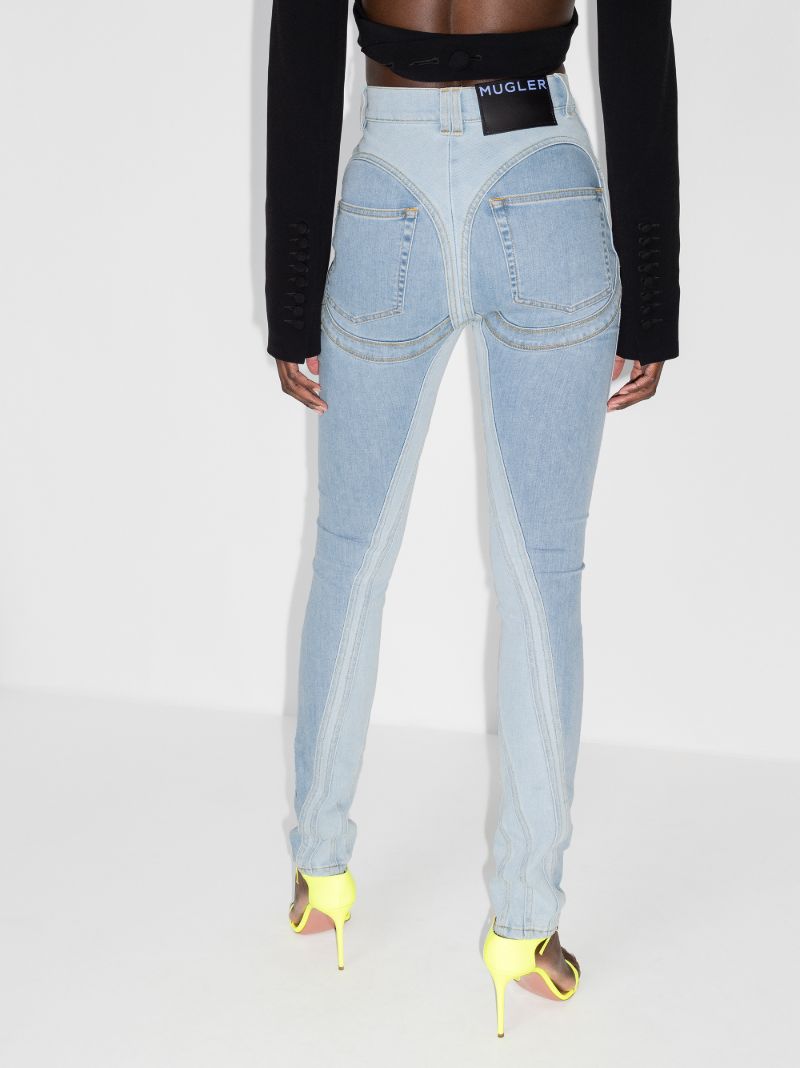 Panelled High Waist Skinny Jeans