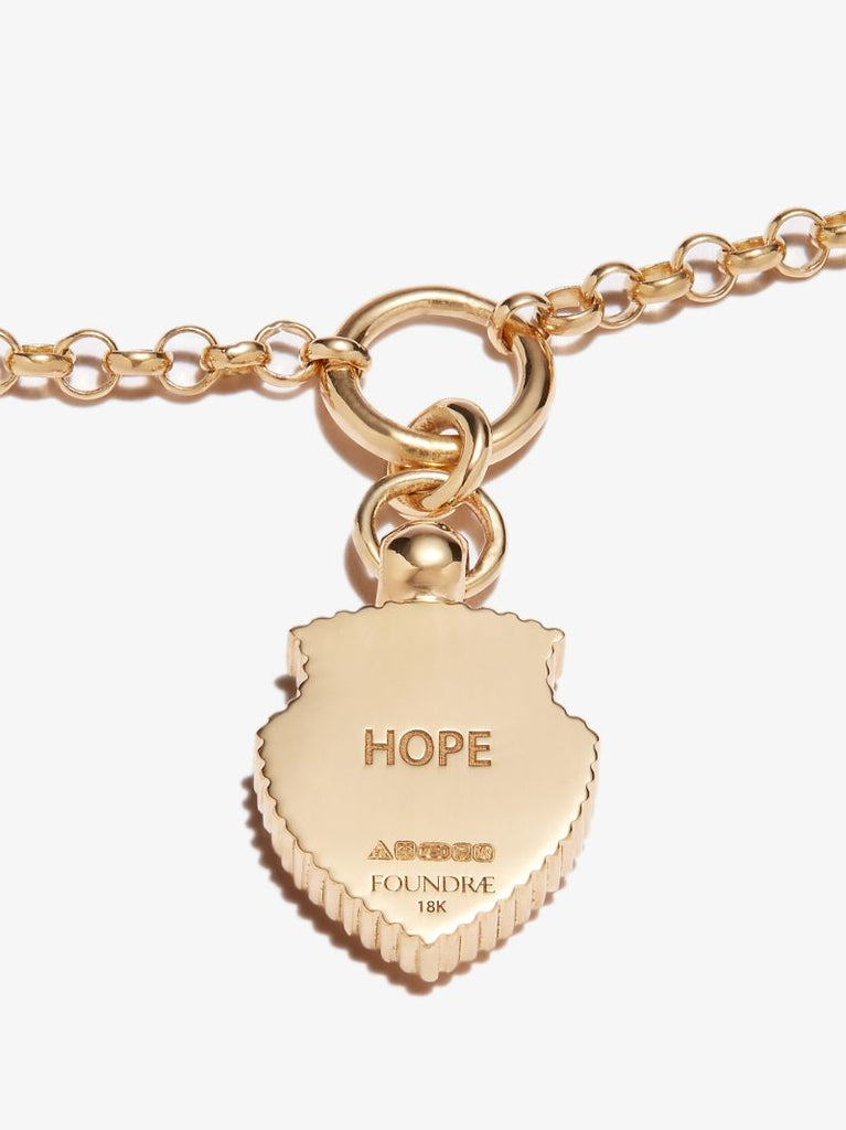 18k Yellow Gold Spero Crest Small Belcher Chain Necklace