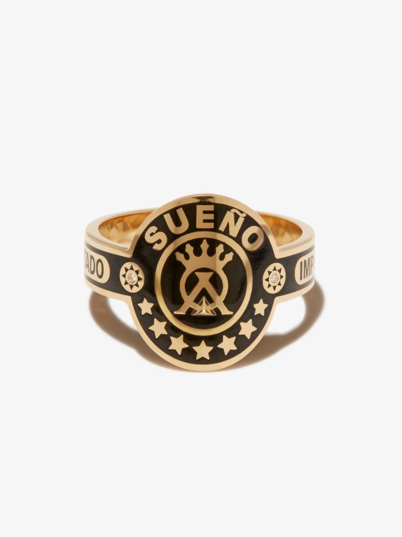 18k Yellow Gold Dream Diamond Cigar Band Ring