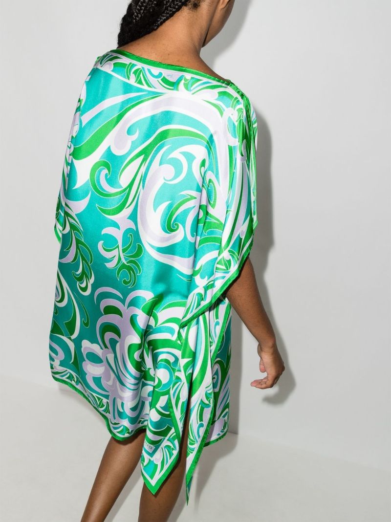 Albizia Printed Silk Kaftan Dress