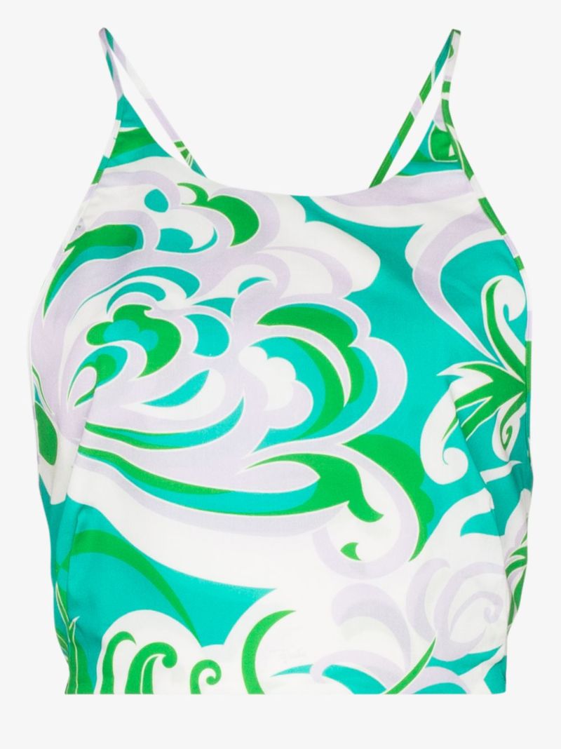 Albizia Print Crop Top