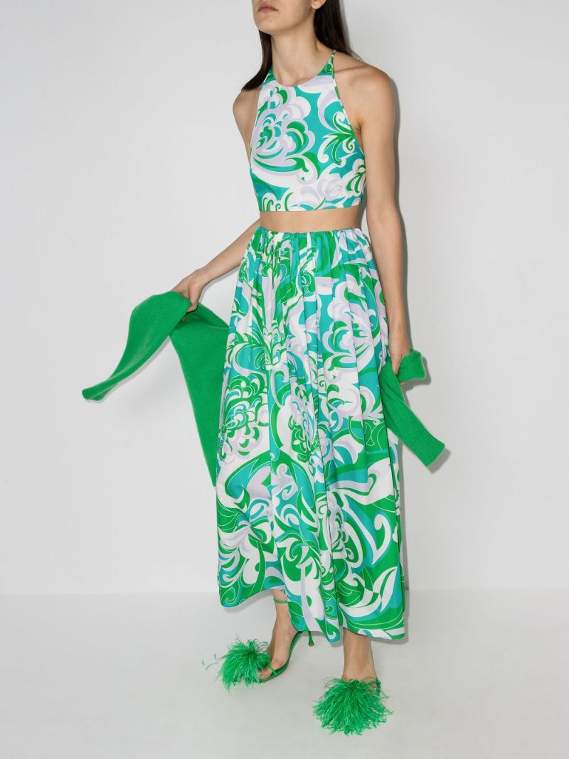 Albizia Print Crop Top