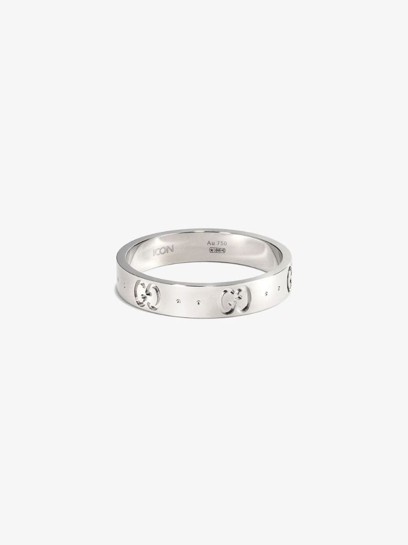 18k White Gold Icon Ring