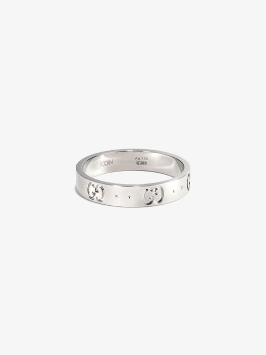 18k White Gold Icon Ring