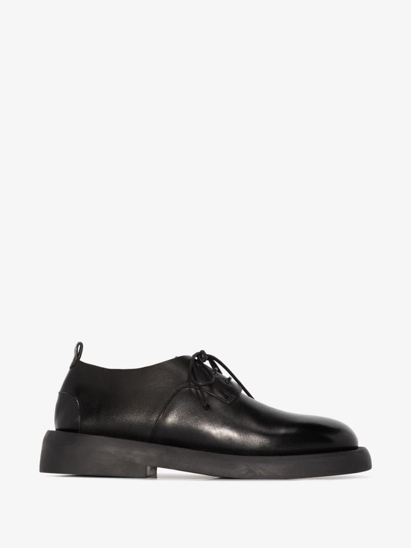 Black Gommello Leather Derby Shoes