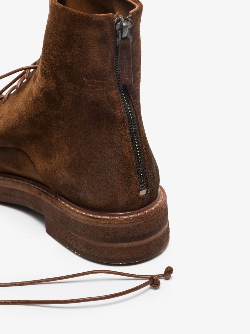 Brown Parrucca Leather Ankle Boots
