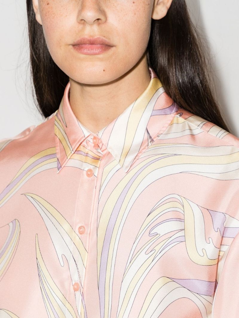 Vortici Print Silk Shirt