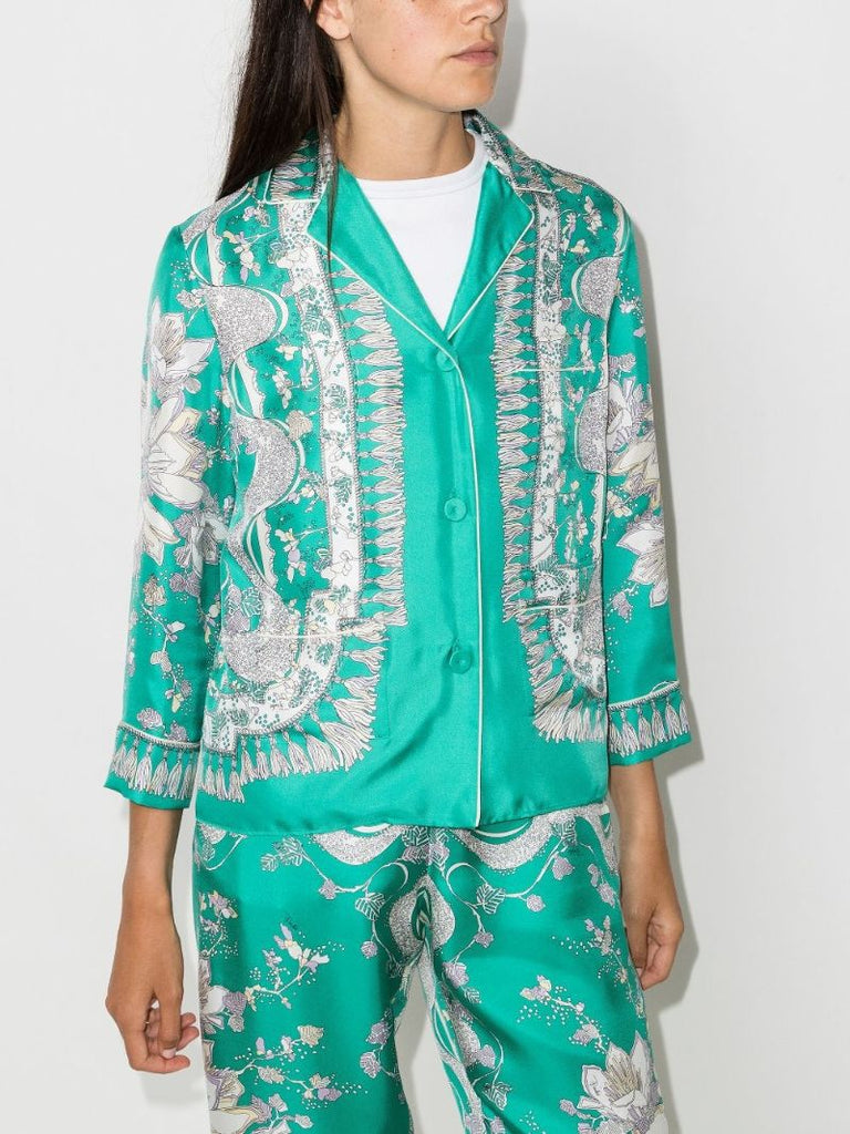 Rugiada Print Silk Shirt