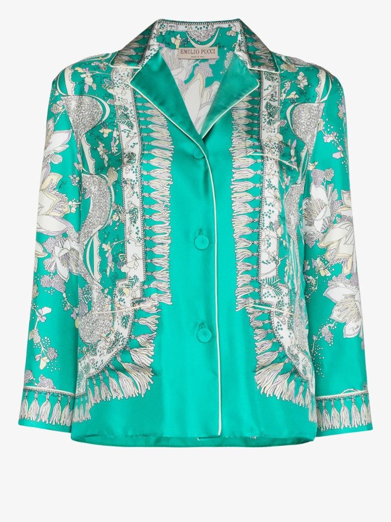 Rugiada Print Silk Shirt