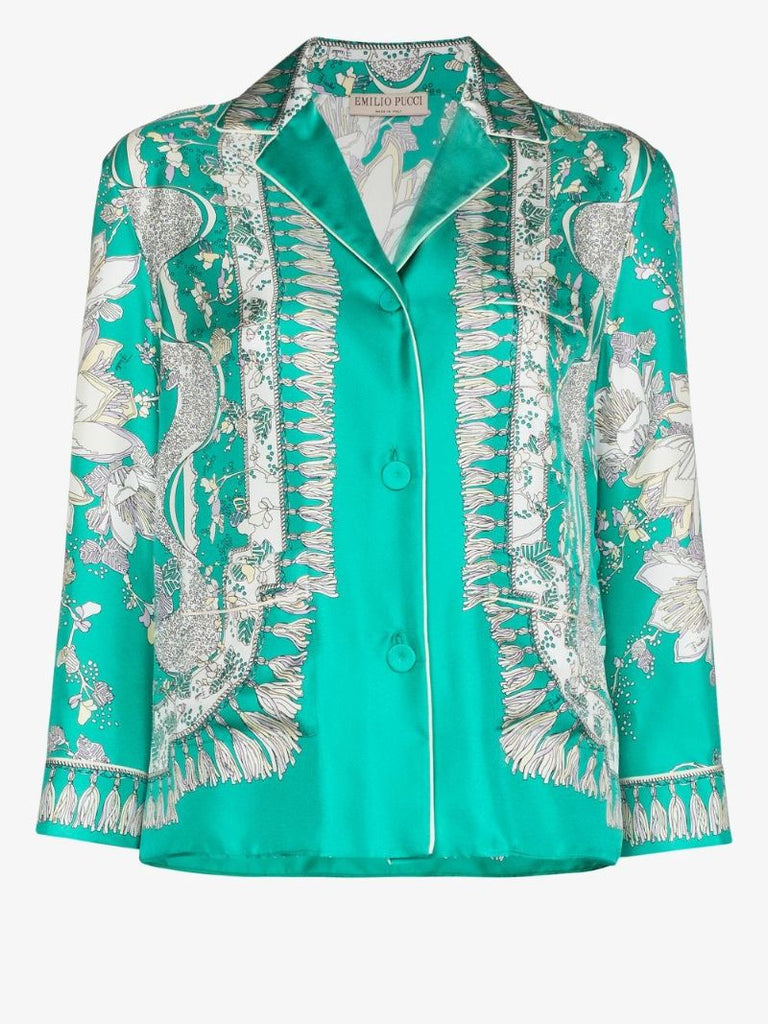 Rugiada Print Silk Shirt