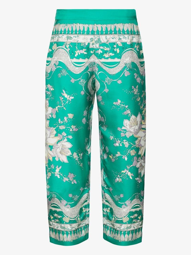 Rugiada Print Silk Trousers
