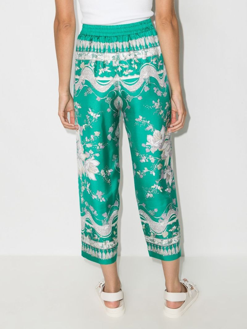 Rugiada Print Silk Trousers