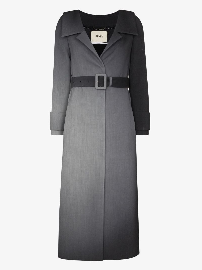 Gradient-effect Single-breasted Coat