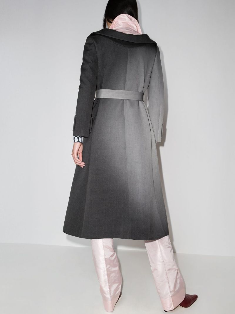 Gradient-effect Single-breasted Coat